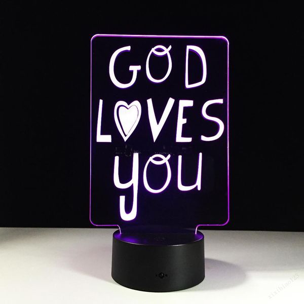 god loves you 3d optical illusion lamp night light dc 5v usb 5th battery wholesale dropshipping ing
god loves you 3d optical illusion lamp night light dc 5v usb 5th battery wholesale dropshipping ing