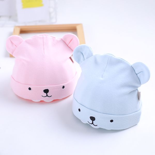 newborn baby hat thin cap spring and summer 0-3 months cotton cute, Yellow
