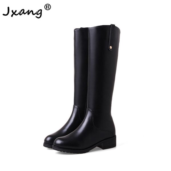 jxang 2020 new fashion winter leather leather boots women shoes high-heeled thickened mid-calf female warm fashion high boots, Black
jxang 2020 new fashion winter leather leather boots women shoes high-heeled thickened mid-calf female warm fashion high boots, Black