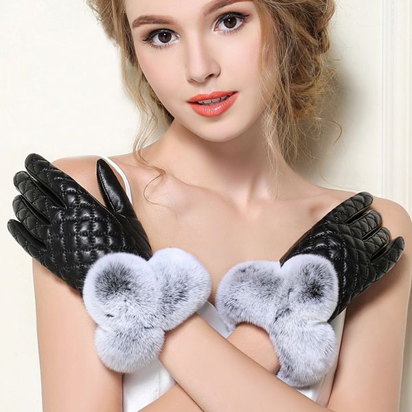 five fingers gloves elegant women genuine lambskin leather autumn and winter thermal trendy female glove, Blue;gray
five fingers gloves elegant women genuine lambskin leather autumn and winter thermal trendy female glove, Blue;gray