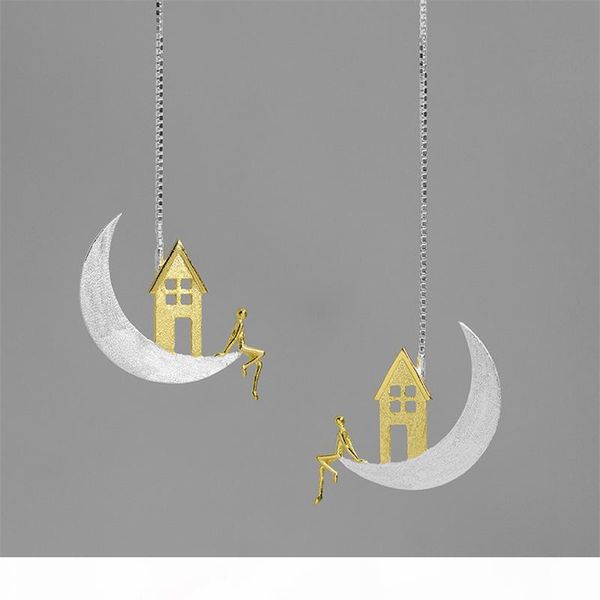 inature 925 sterling silver home on the moon drop earrings for women fashion jewelry gift cx200628, Golden
inature 925 sterling silver home on the moon drop earrings for women fashion jewelry gift cx200628, Golden