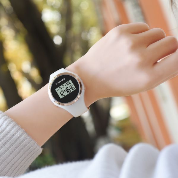 super cool luminous student electronic watch fashion easy and simple waterproof silicone strap girls watch, Slivery;brown
super cool luminous student electronic watch fashion easy and simple waterproof silicone strap girls watch, Slivery;brown