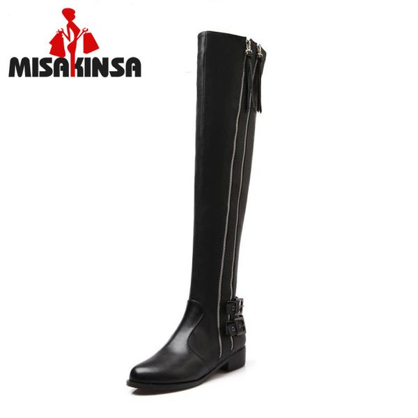 fitwee women genuine real leather knee boots winter boots high heel round toe zipper buckle women shoes size 34-39, Black
fitwee women genuine real leather knee boots winter boots high heel round toe zipper buckle women shoes size 34-39, Black