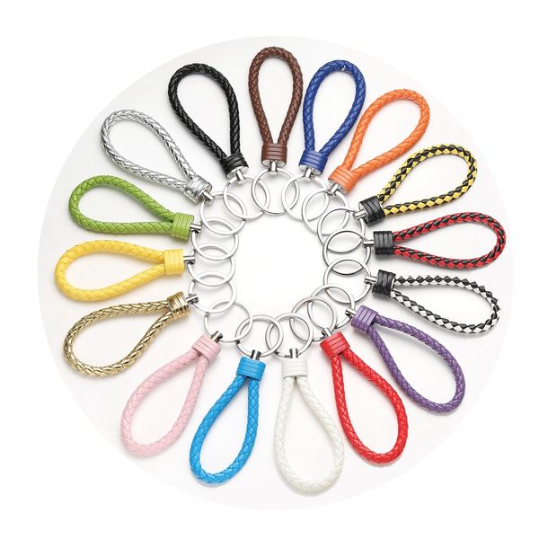 fashion braided leather rope handmade keychain leather key chain ring holder for car keyrings men women keychains, Silver
fashion braided leather rope handmade keychain leather key chain ring holder for car keyrings men women keychains, Silver