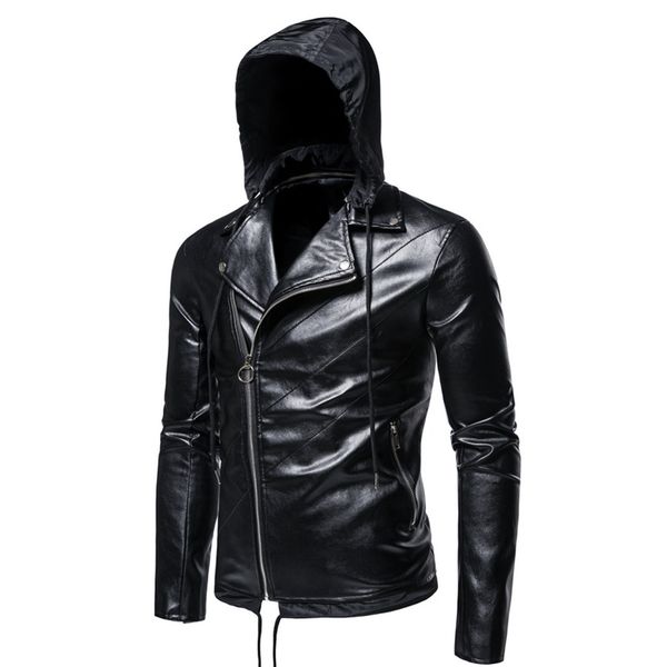 autumn new style outwear overcoat large size male detachable hat sportsman motorcycle leather pu leather jacket coat, Black
autumn new style outwear overcoat large size male detachable hat sportsman motorcycle leather pu leather jacket coat, Black