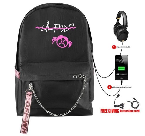 rap lil peep backpack usb rechargeable schoolbag fashion women s shoulder travel bag print hip hop teenage girls021
rap lil peep backpack usb rechargeable schoolbag fashion women s shoulder travel bag print hip hop teenage girls021