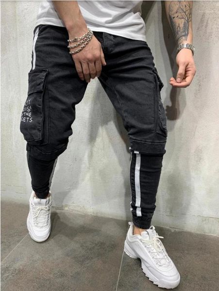 fashion pencil pantalones trousers pencil pants black big pockets mens jeans spring autumn, Blue
fashion pencil pantalones trousers pencil pants black big pockets mens jeans spring autumn, Blue