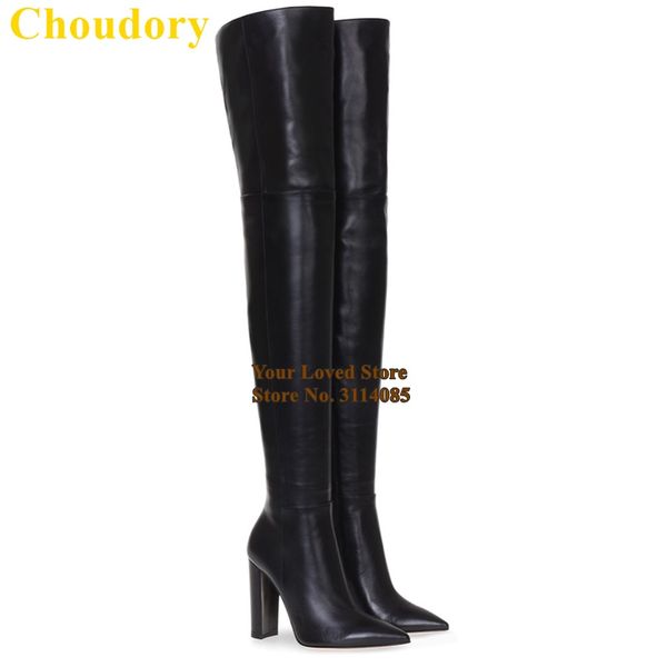 boots choudory chunky heels pointed toe thigh high nude black matte leather over the knee dress fall winter long
boots choudory chunky heels pointed toe thigh high nude black matte leather over the knee dress fall winter long
