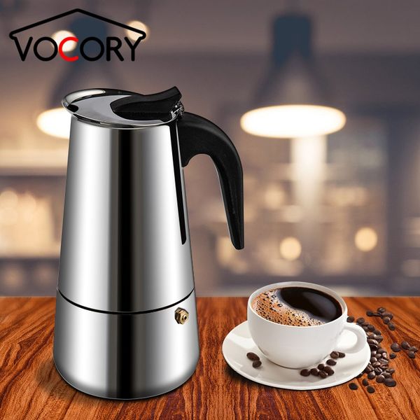 vocory из нержавеющей стали top italian мока латте эспрессо портативный чайник stovetop фильтр кофейники percolator
vocory из нержавеющей стали top italian мока латте эспрессо портативный чайник stovetop фильтр кофейники percolator