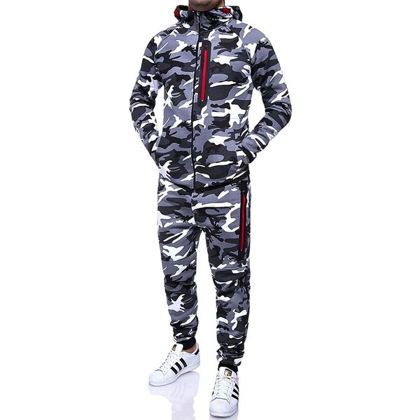 men's tracksuits casual hoodie camouflage suit fashion sweatershirt large size slim sportswear zzg83, Gray
men's tracksuits casual hoodie camouflage suit fashion sweatershirt large size slim sportswear zzg83, Gray