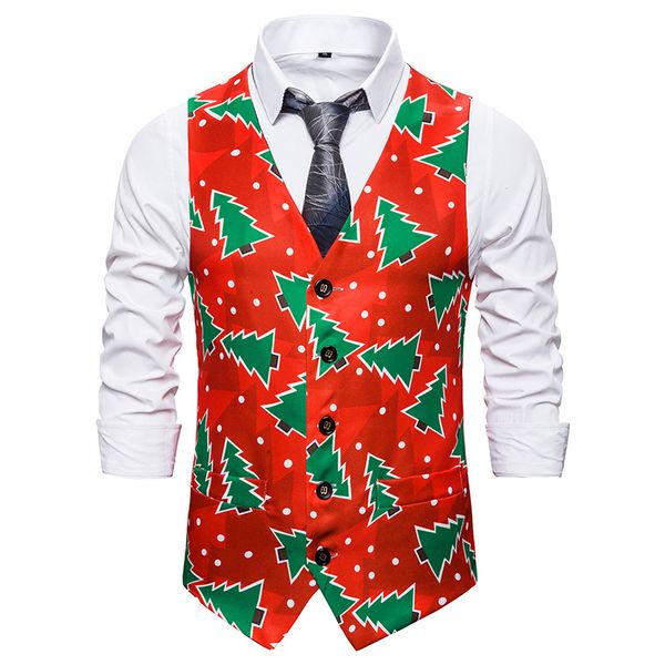 brand mens suit vest 2020 fashion christmas tree print sleeveless wedding waistcoat men party club prom xmas gilet costume homme, Black;white
brand mens suit vest 2020 fashion christmas tree print sleeveless wedding waistcoat men party club prom xmas gilet costume homme, Black;white