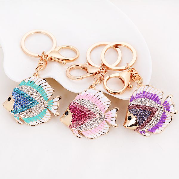 the new enamel crystal fish key chains holder goldfish bag buckle handbag pendant for car keyrings keychains, Silver
the new enamel crystal fish key chains holder goldfish bag buckle handbag pendant for car keyrings keychains, Silver
