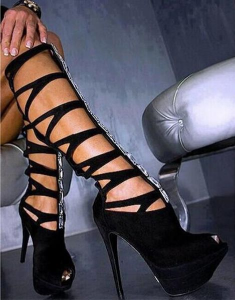 black flock cut-outs thigh high heels knee high boots sandals boots lady peep toe party shoes women zip crystal platform shoes
black flock cut-outs thigh high heels knee high boots sandals boots lady peep toe party shoes women zip crystal platform shoes