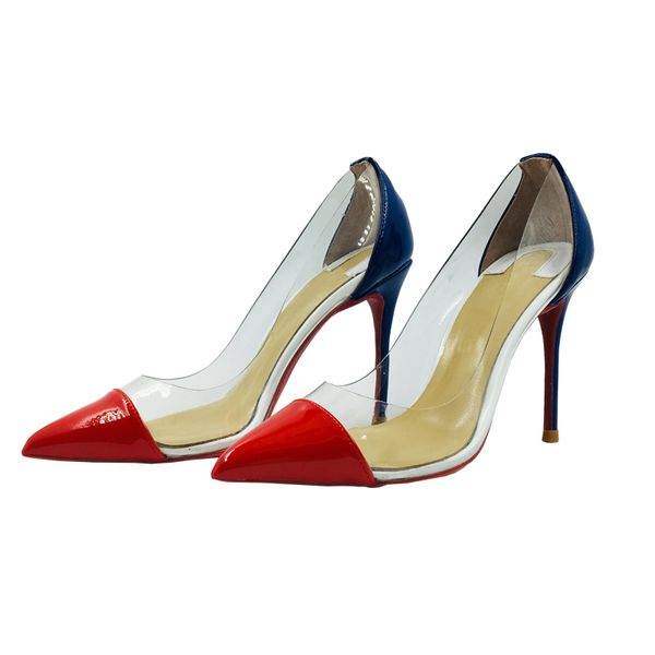 knockout2020 pointy customized leather patchwork color pvc toe sweet elegant women high heels shoes, Black
knockout2020 pointy customized leather patchwork color pvc toe sweet elegant women high heels shoes, Black