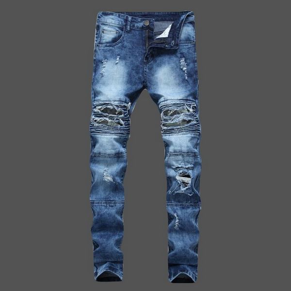 men's jeans mens brand fashion men casual slim fit straight high stretch feet skinny male denim trousers, Blue
men's jeans mens brand fashion men casual slim fit straight high stretch feet skinny male denim trousers, Blue