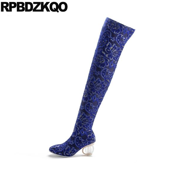 big brand high heel over the knee transparent blue 10 handmade crotch size thigh boots for plus women chunky shoes clear lace, Black
big brand high heel over the knee transparent blue 10 handmade crotch size thigh boots for plus women chunky shoes clear lace, Black