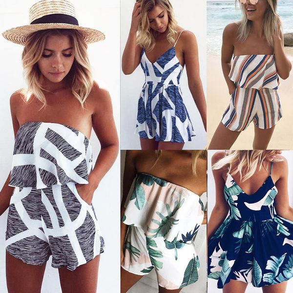 summer women sleeveless off shoulder backless boho beach jumpsuit romper short playsuit print fashion ruffle striped ladies, Black;white
summer women sleeveless off shoulder backless boho beach jumpsuit romper short playsuit print fashion ruffle striped ladies, Black;white