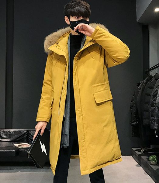 Hot selling 2020 autumn winter new mens down jacket mid-length style European American trend youth hooded big fur collar jacket thick coat
Hot selling 2020 autumn winter new mens down jacket mid-length style European American trend youth hooded big fur collar jacket thick coat