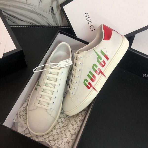 wholesale new luxury fashion printed patterns flat genuine leather with box and dusty bag flat lace up white couple size 35-45, Black
wholesale new luxury fashion printed patterns flat genuine leather with box and dusty bag flat lace up white couple size 35-45, Black