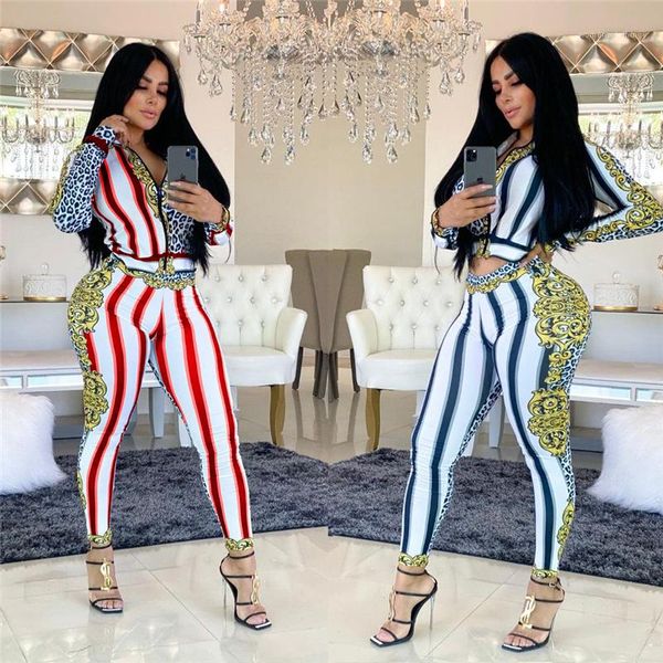 tracksuits leopard striped floral printed fashion skinny zipper long sleeve women designer clothes luxury womens designer, Gray
tracksuits leopard striped floral printed fashion skinny zipper long sleeve women designer clothes luxury womens designer, Gray