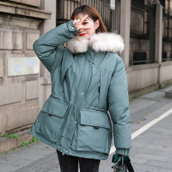 women's down & parkas caual women warm short hooded parka coat winter jacket thick fur collar female, Black
women's down & parkas caual women warm short hooded parka coat winter jacket thick fur collar female, Black