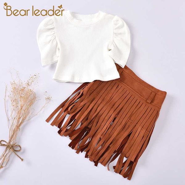 bear leader children summer casual costume 2pcs puff sleeve knitted tassel skirt girls solid fashion autumn clothing sets, White
bear leader children summer casual costume 2pcs puff sleeve knitted tassel skirt girls solid fashion autumn clothing sets, White