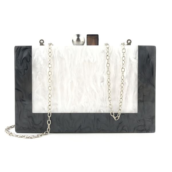2020 fashion patchwork acrylic evening clutch bags wedding banquet purse dinner wallets for ladies drop shipping mn1688