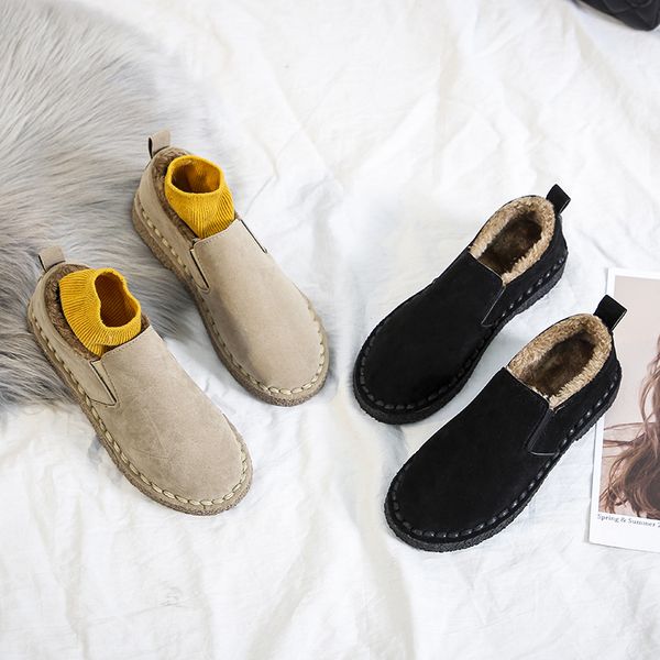 2020 new wild plus velvet cotton shoes autumn and winter plush fur shoes women winter wear a pedal female tide u16-18, Black
2020 new wild plus velvet cotton shoes autumn and winter plush fur shoes women winter wear a pedal female tide u16-18, Black