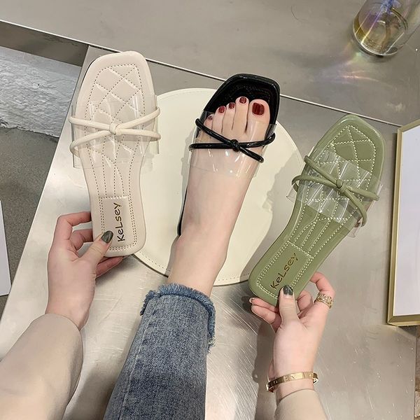 new transparent women slippers bow solid flat with slides designer outdoor sandals elegant ladies party club crystal shoes, Black
new transparent women slippers bow solid flat with slides designer outdoor sandals elegant ladies party club crystal shoes, Black