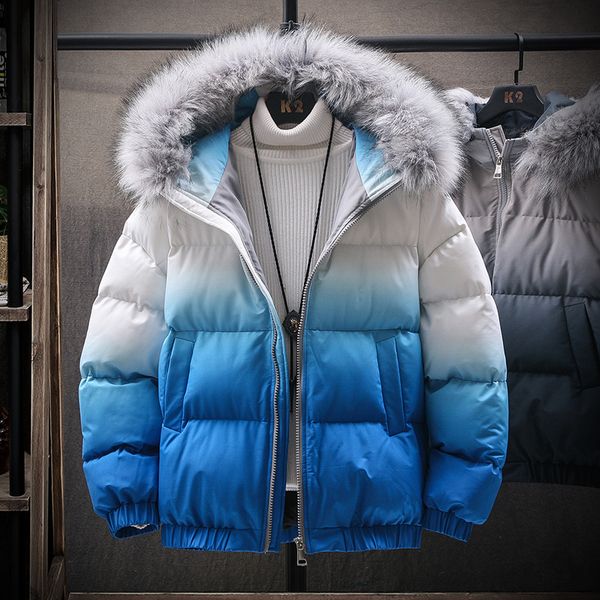 men's winter parkas jacket men's trendy casual loose jacket patchwork cotton thicken warm hooded outdoor outwear, Black
men's winter parkas jacket men's trendy casual loose jacket patchwork cotton thicken warm hooded outdoor outwear, Black