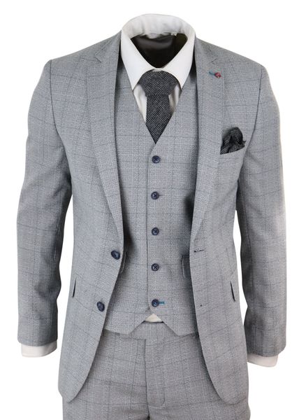 glen plaid mens suits peaked lapel custom made groom wedding tuxedos two button three pieces (jacket+pants+vest) formal mens tuxedos, Black;gray
glen plaid mens suits peaked lapel custom made groom wedding tuxedos two button three pieces (jacket+pants+vest) formal mens tuxedos, Black;gray