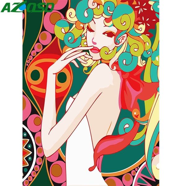 azqsd oil painting woman painting by numbers diy cartoon home decoration paint canvas picture hand painted modern k137
azqsd oil painting woman painting by numbers diy cartoon home decoration paint canvas picture hand painted modern k137