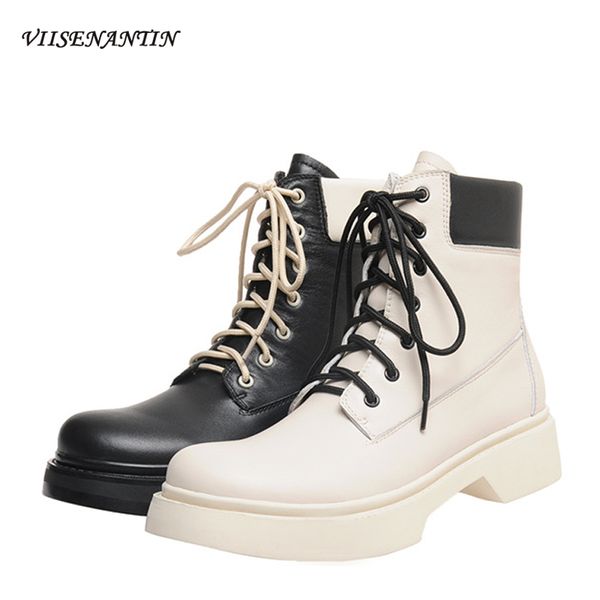 thick-soled women's thick heel lace-up short boots autumn and winter new round toe mid-heel handsome motorcycle trendy boots, Black
thick-soled women's thick heel lace-up short boots autumn and winter new round toe mid-heel handsome motorcycle trendy boots, Black