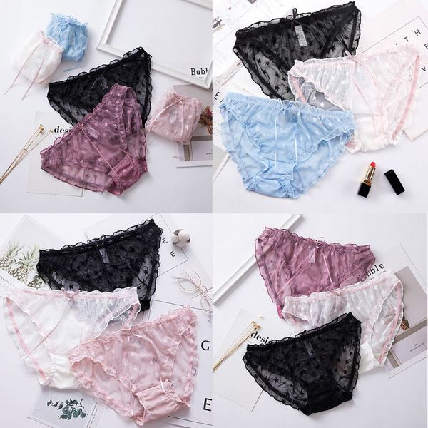 japanese women sheer mesh panties cute star pattern low rise briefs underwear kawaii ribbon bow ruffles lingerie, Black;pink
japanese women sheer mesh panties cute star pattern low rise briefs underwear kawaii ribbon bow ruffles lingerie, Black;pink