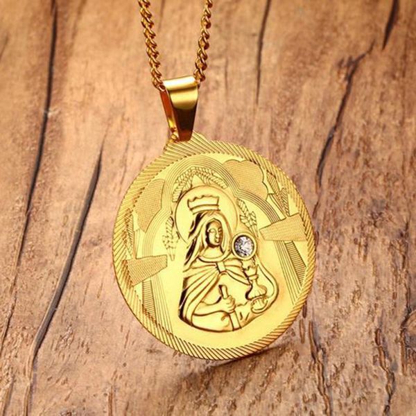 stainless steel gold hip hop virgin mary religious pendant necklace crystal mama mary holy pendant necklace gift women design, Silver
stainless steel gold hip hop virgin mary religious pendant necklace crystal mama mary holy pendant necklace gift women design, Silver