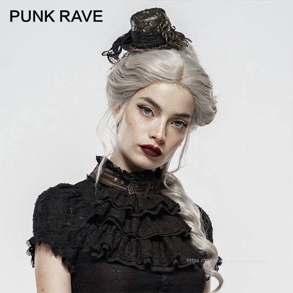 punk rave women's caribbean ocs imitation iron hat metal decoration party evening dinner small er cap women accessories, Blue;gray
punk rave women's caribbean ocs imitation iron hat metal decoration party evening dinner small er cap women accessories, Blue;gray