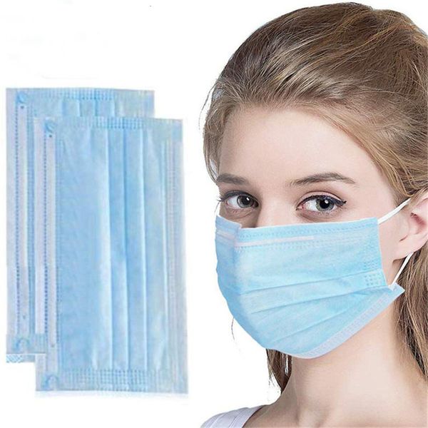 

soft fa cover non-woven masks mouth 3-ply mask anti mask disposable dust outdoor ear-loop dust hpqw 3 part layer fomk breathable dispos qpce