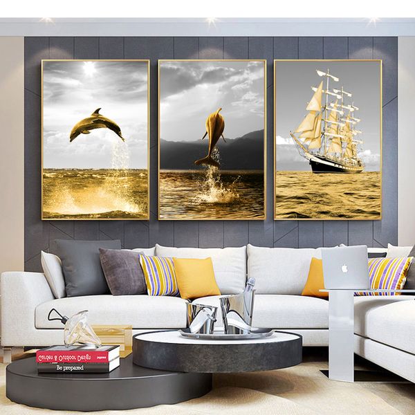 море пейзаж кораблевождение golden ocean life дельфин wall art холст плакаты и печать стены искусства картина для гостиной
море пейзаж кораблевождение golden ocean life дельфин wall art холст плакаты и печать стены искусства картина для гостиной