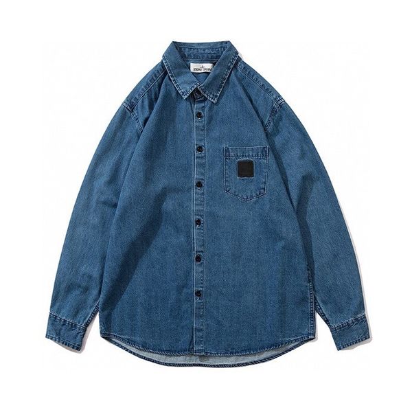 autumn winter men women denim shirts long sleeves button cardigan cross compass badge solid color jean shirts streetwear coats male, White;black
autumn winter men women denim shirts long sleeves button cardigan cross compass badge solid color jean shirts streetwear coats male, White;black