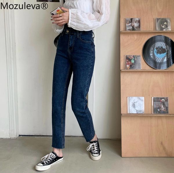 mozuleva 2020 autumn ankle-length pants vintage softener regular distressed female jeans straight casual high waist woman jean, Blue
mozuleva 2020 autumn ankle-length pants vintage softener regular distressed female jeans straight casual high waist woman jean, Blue
