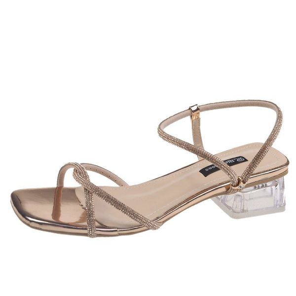 women's summer trend transparent thick heel open toe summer sandals fashion women's shoes outdoor beach ladies sandals, Black
women's summer trend transparent thick heel open toe summer sandals fashion women's shoes outdoor beach ladies sandals, Black