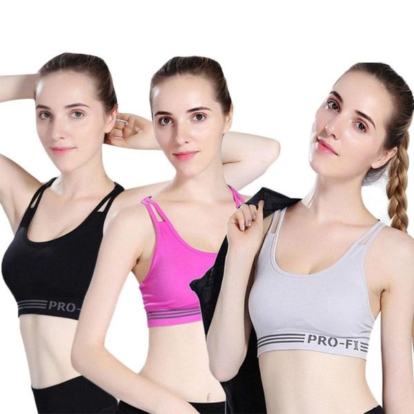 professional crop fitness women vest sports bra running padded female push up gym seamless underwear for woman s3, White;black
professional crop fitness women vest sports bra running padded female push up gym seamless underwear for woman s3, White;black