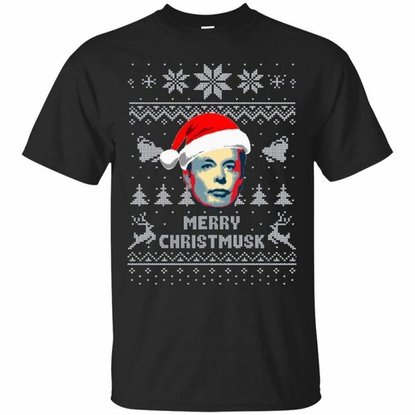 merry christmusk christmas parody t-shirt funny elon musk tee shirt short sleeve streetwear funny tee shirt