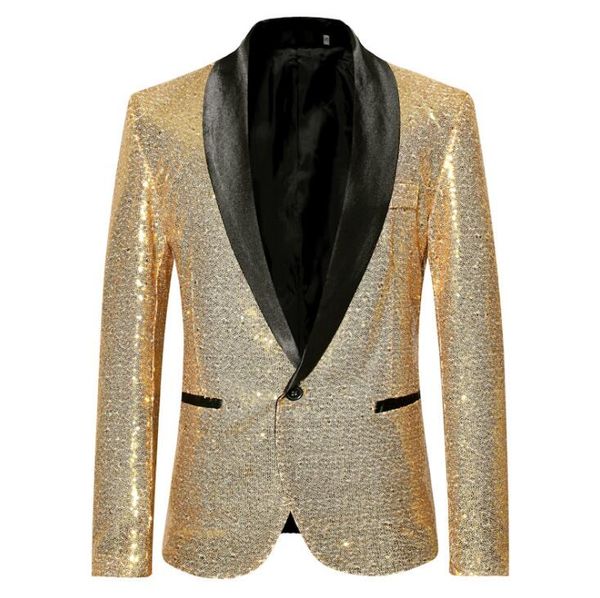 mens fashion gradient color shiny gold silver pink champagne blue black slim fit blazer stage singer suit jacket, White;black
mens fashion gradient color shiny gold silver pink champagne blue black slim fit blazer stage singer suit jacket, White;black