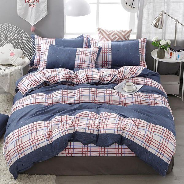 grid stripe bedding sets soft star comforter bed linings duvet cover set pillowcase bed sheet twin full king size 3/4pcs
grid stripe bedding sets soft star comforter bed linings duvet cover set pillowcase bed sheet twin full king size 3/4pcs