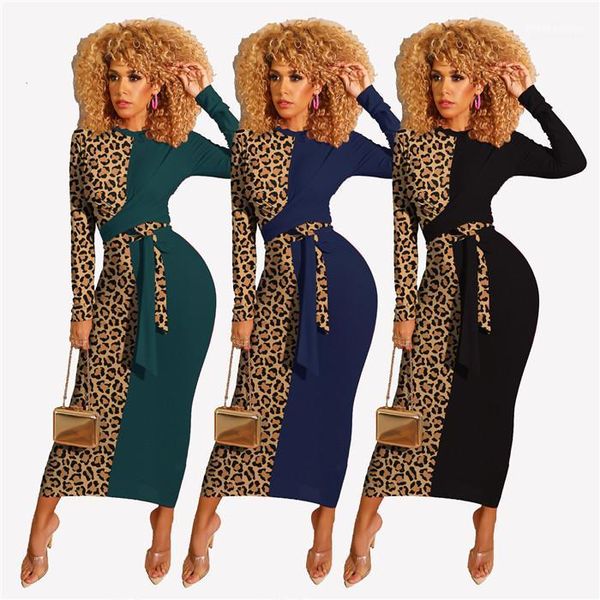 fashion long sleeve round neck slim fit famale dress womens spring designer leopard colorblock dress, Black;gray
fashion long sleeve round neck slim fit famale dress womens spring designer leopard colorblock dress, Black;gray