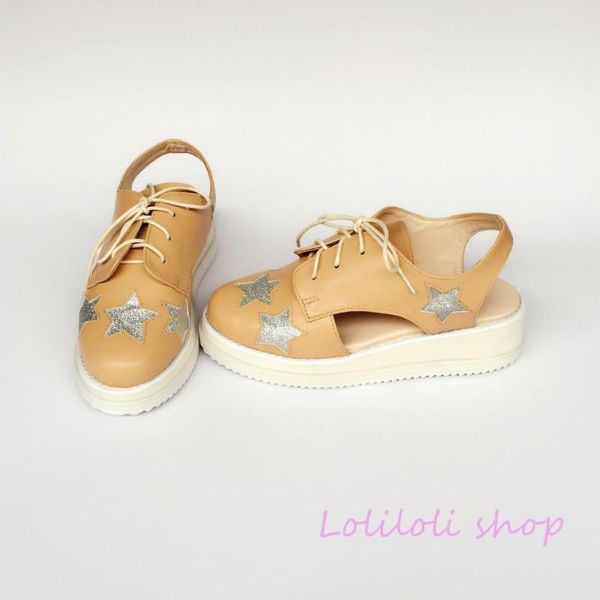 princess sweet lolita shoes loliloli yoyo japanese design custom silvery star muted beige pu low stepped platform sandals an7521, Black
princess sweet lolita shoes loliloli yoyo japanese design custom silvery star muted beige pu low stepped platform sandals an7521, Black
