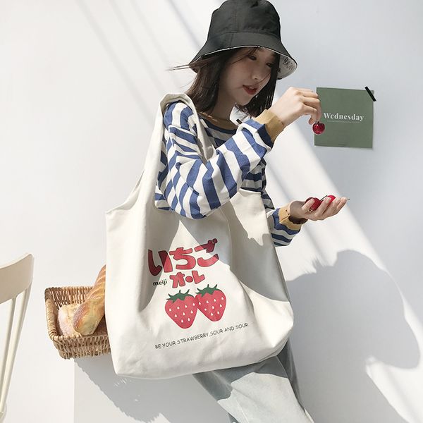 japanese canvas bag printing strawberry yogurt illustration canvas thickening cosplay bags double root fruit bags 
japanese canvas bag printing strawberry yogurt illustration canvas thickening cosplay bags double root fruit bags