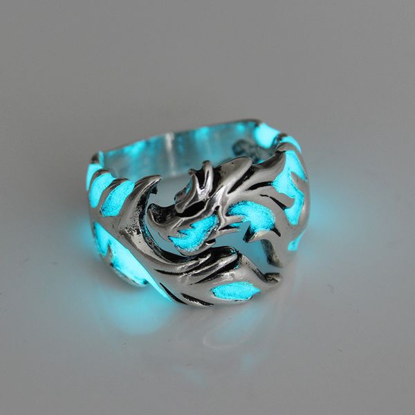 luminous dragon rings for men women vintage punk rings glow in the dark enamel male band ring jewelry adjustable men's ring, Golden;silver
luminous dragon rings for men women vintage punk rings glow in the dark enamel male band ring jewelry adjustable men's ring, Golden;silver