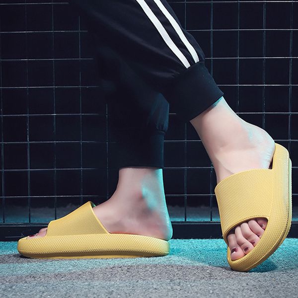 women home slippers one-piece slides indoor 2020 new solid slippers 45 size summer women soft bottom lightweight, Black